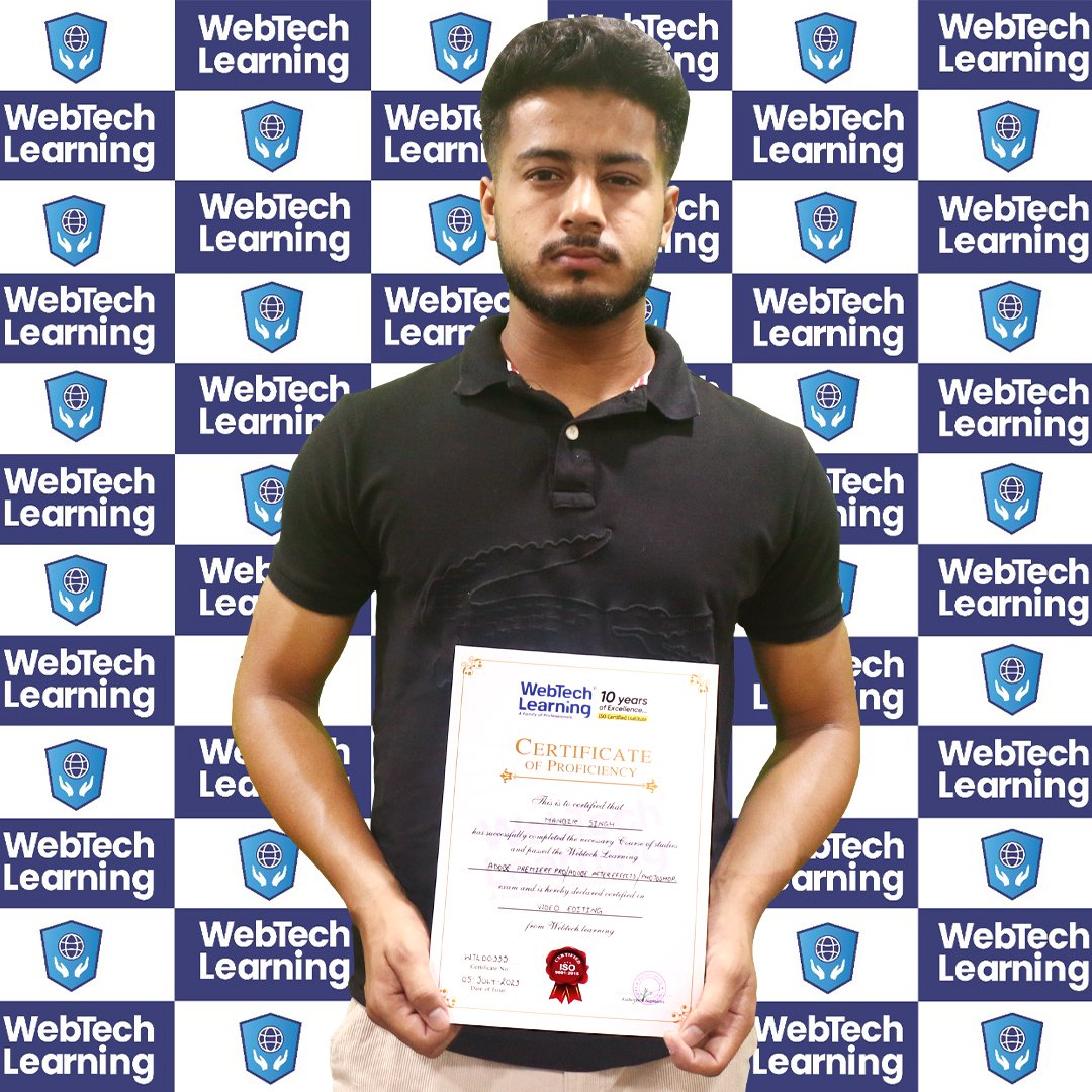 CIIM- Webtech Student Manbir Singh Certificates new